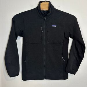 Patagonia Full Zip Jacket Mens M Medium Black Fleece Lined Zip Pockets Mock Neck